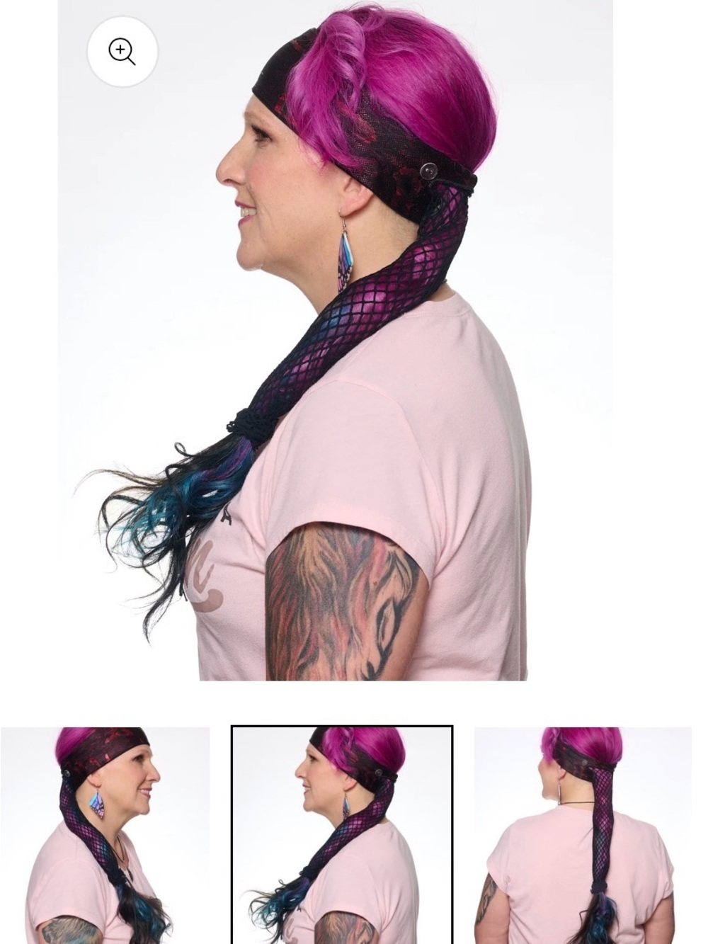 Women's Fishnet Mesh Headband Hair Glove Motorcycle Harley Davidson